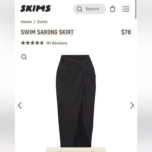 SKIMS swim sarong skirt